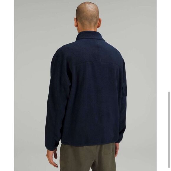 Lululemon Oversized-Fit Fleece Half Zip True Navy Blue Sz Medium Men - Picture 3 of 10